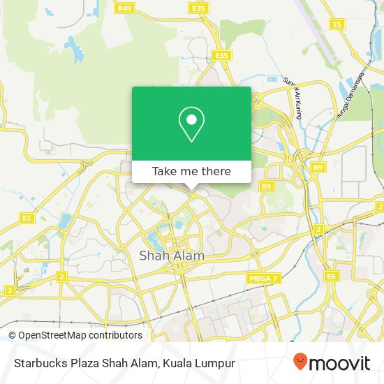 Starbucks Plaza Shah Alam map