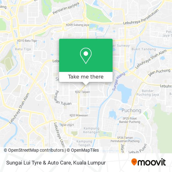 Sungai Lui Tyre &  Auto Care map