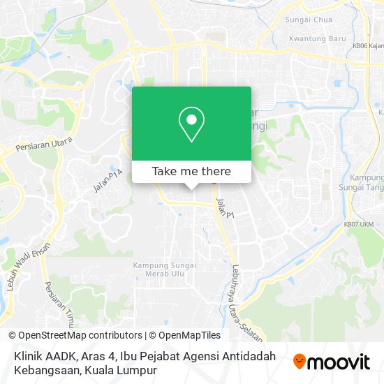 Klinik AADK, Aras 4, Ibu Pejabat Agensi Antidadah Kebangsaan map