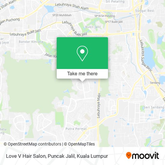 Love V Hair Salon, Puncak Jalil map