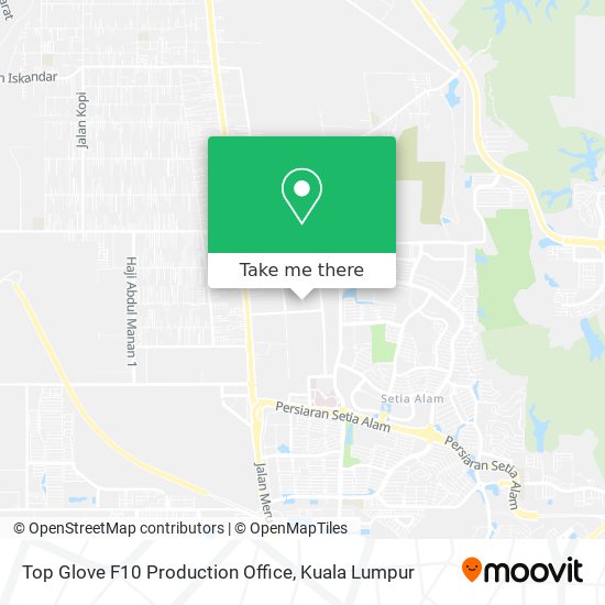 Top Glove F10 Production Office map