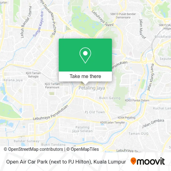 Open Air Car Park (next to PJ Hilton) map