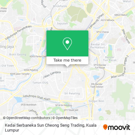 Peta Kedai Serbaneka Sun Cheong Seng Trading