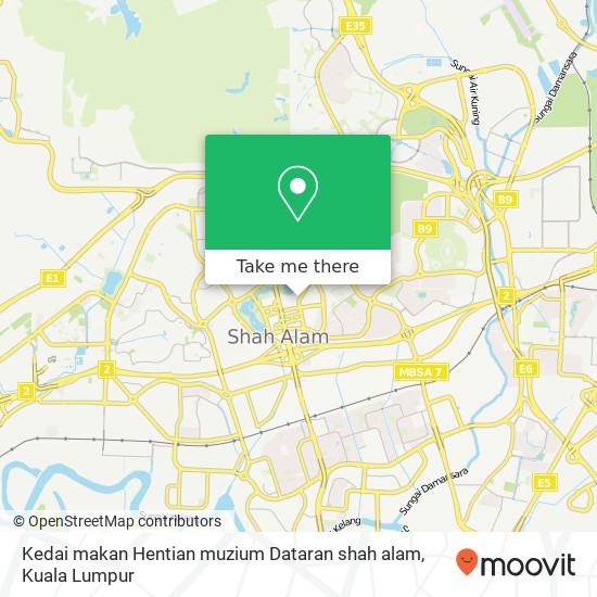 Kedai makan Hentian muzium Dataran shah alam map