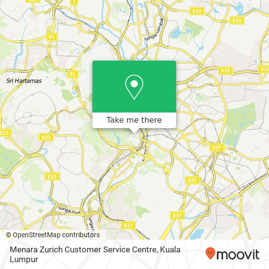 Peta Menara Zurich Customer Service Centre