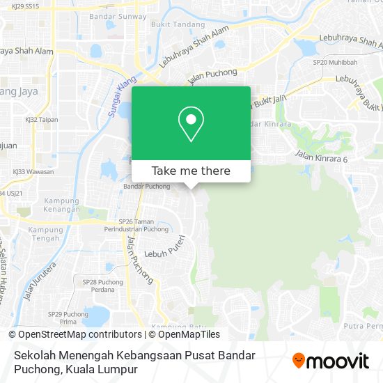 Sekolah Menengah Kebangsaan Pusat Bandar Puchong map