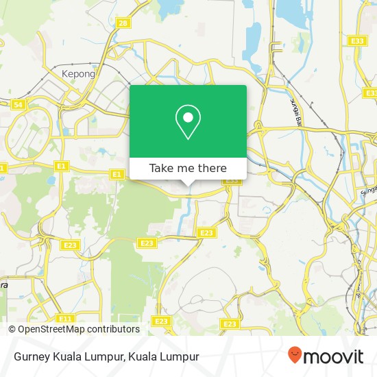 Peta Gurney Kuala Lumpur