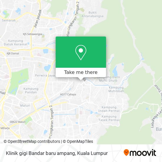 Peta Klinik gigi Bandar baru ampang