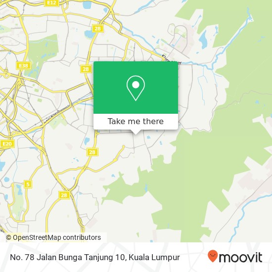 Peta No. 78 Jalan Bunga Tanjung 10