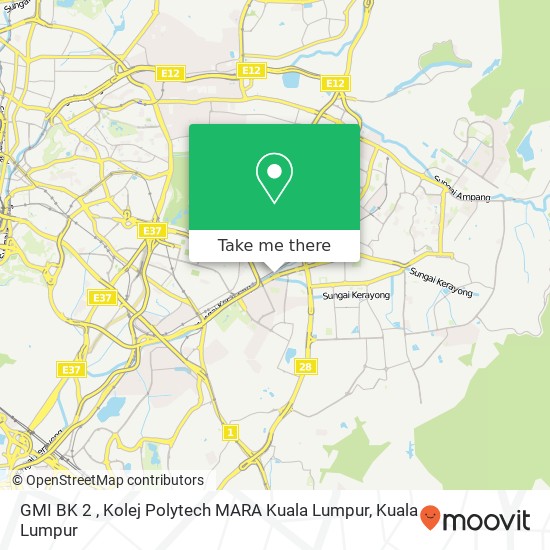 Peta GMI BK 2 , Kolej Polytech MARA Kuala Lumpur