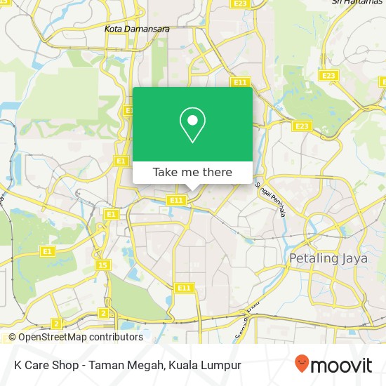 K Care Shop - Taman Megah map