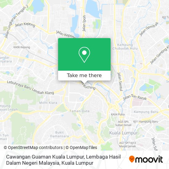 Cawangan Guaman Kuala Lumpur, Lembaga Hasil Dalam Negeri Malaysia map