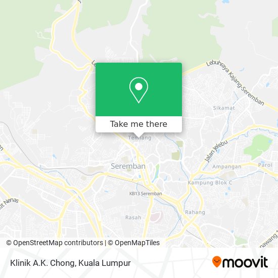 Klinik A.K. Chong map