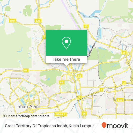 Great Territory Of Tropicana Indah map