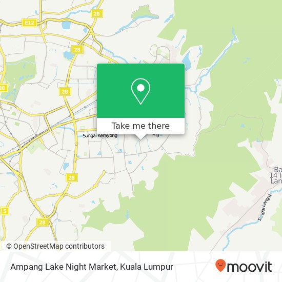Ampang Lake Night Market map