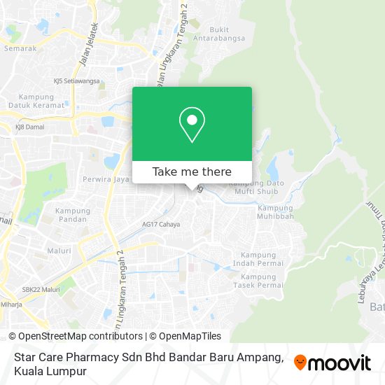Star Care Pharmacy Sdn Bhd Bandar Baru Ampang map