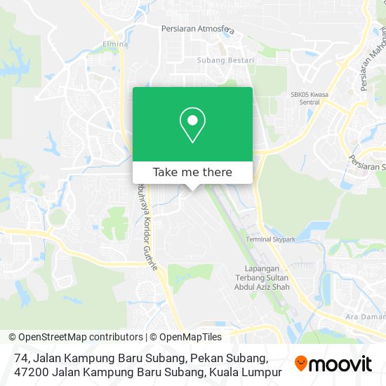 Peta 74, Jalan Kampung Baru Subang, Pekan Subang, 47200 Jalan Kampung Baru Subang