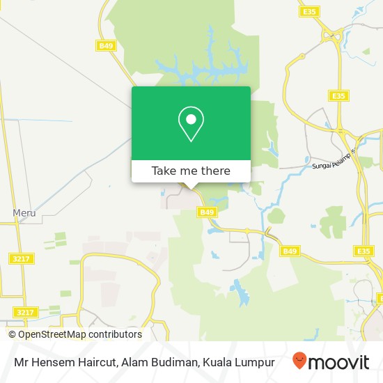 Mr Hensem Haircut, Alam Budiman map