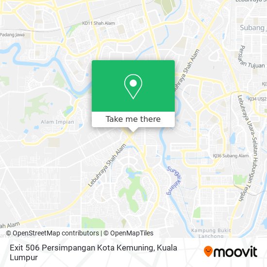 Peta Exit 506 Persimpangan Kota Kemuning