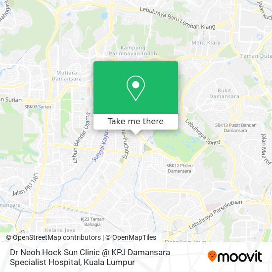 Dr Neoh Hock Sun Clinic @ KPJ Damansara Specialist Hospital map