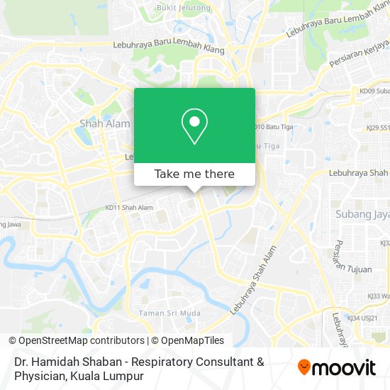 Dr. Hamidah Shaban - Respiratory Consultant & Physician map