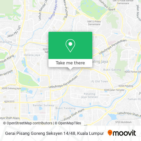 Peta Gerai Pisang Goreng Seksyen 14 / 48