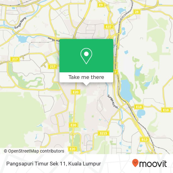 Pangsapuri Timur Sek 11 map