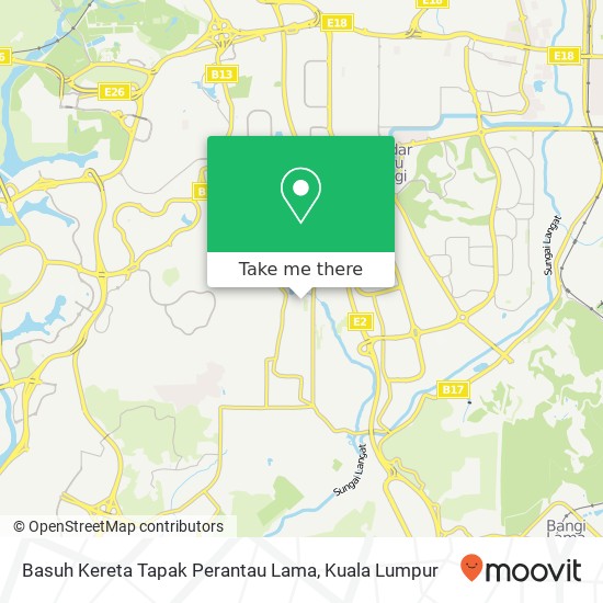 Basuh Kereta Tapak Perantau Lama map