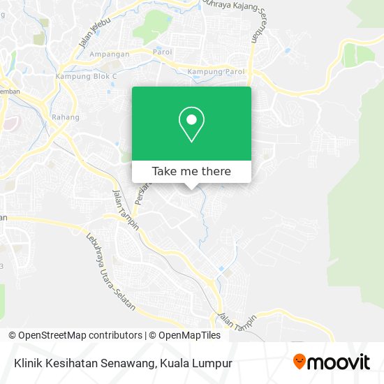 How to get to Klinik Kesihatan Senawang in Seremban by Bus or Train?