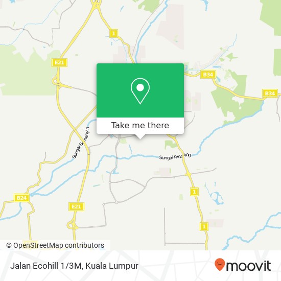 Jalan Ecohill 1/3M map