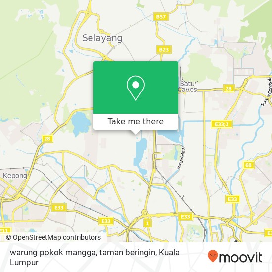 warung pokok mangga, taman beringin map