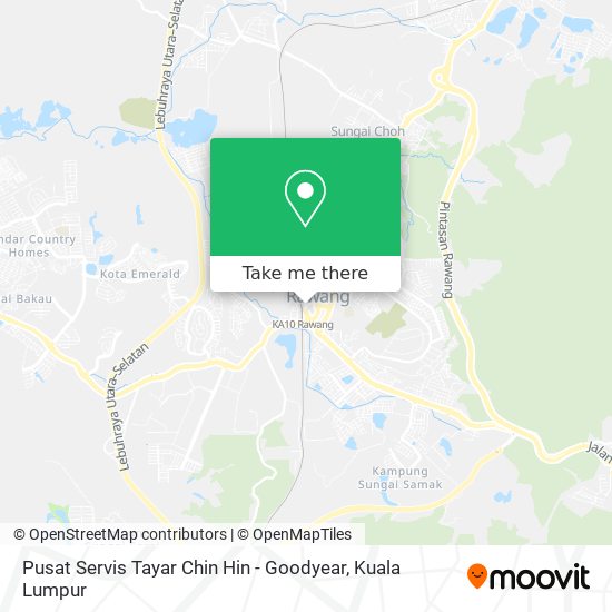 Peta Pusat Servis Tayar Chin Hin - Goodyear