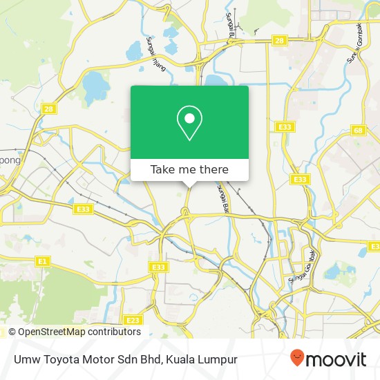 Umw Toyota Motor Sdn Bhd map