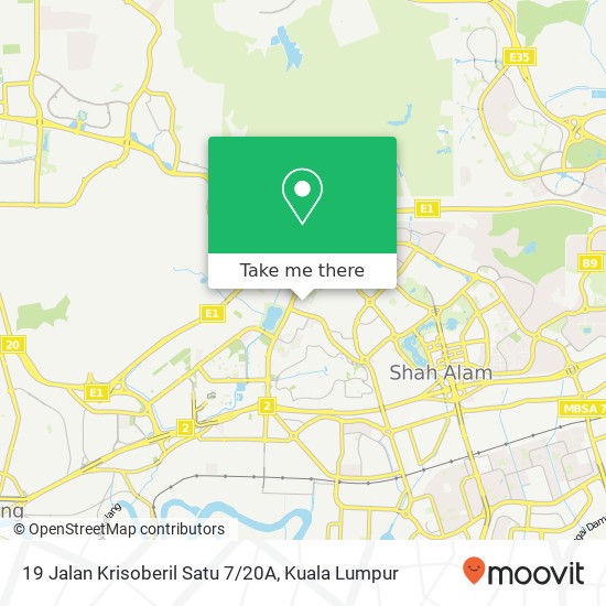 19 Jalan Krisoberil Satu 7/20A map