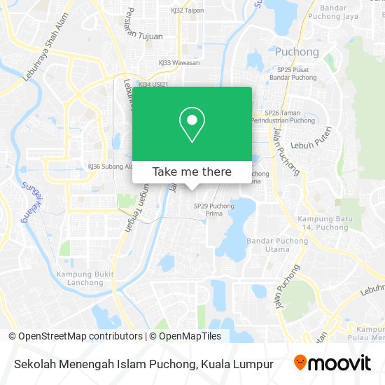Peta Sekolah Menengah Islam Puchong