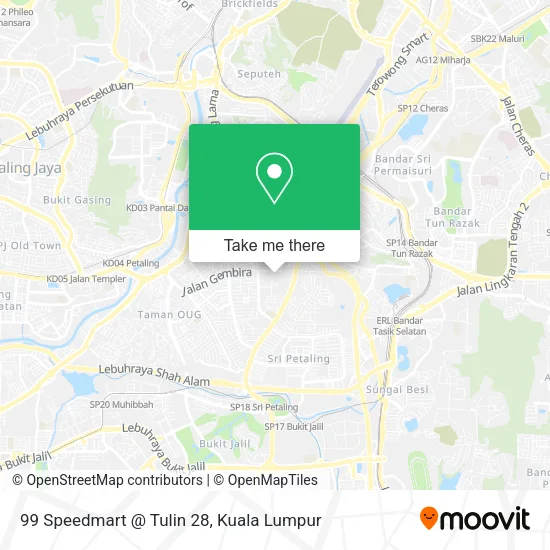 99 Speedmart @ Tulin 28 map