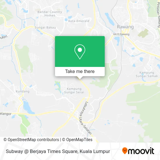 Subway @ Berjaya Times Square map