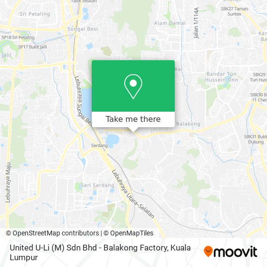 United U-Li (M) Sdn Bhd - Balakong Factory map
