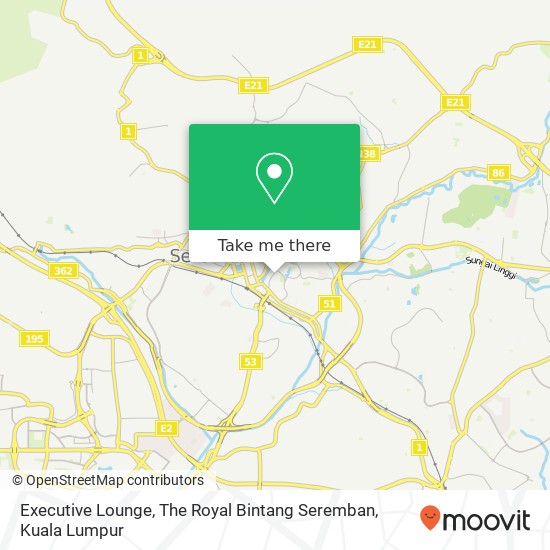 Executive Lounge, The Royal Bintang Seremban map