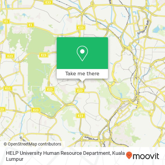 HELP University Human Resource Department map