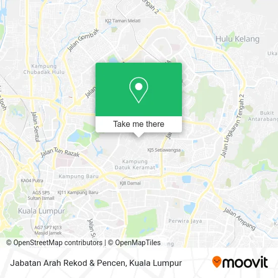 Jabatan Arah Rekod & Pencen map
