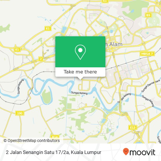 2 Jalan Senangin Satu 17/2a map