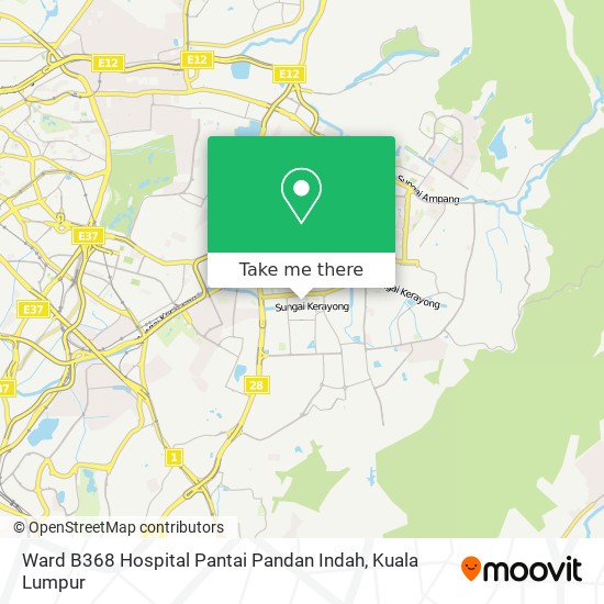Ward B368 Hospital Pantai Pandan Indah map