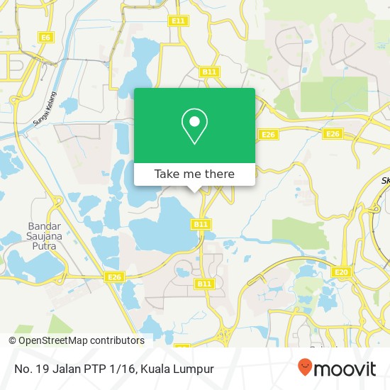 No. 19 Jalan PTP 1/16 map