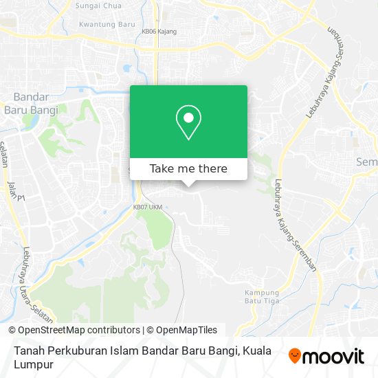Tanah Perkuburan Islam Bandar Baru Bangi map