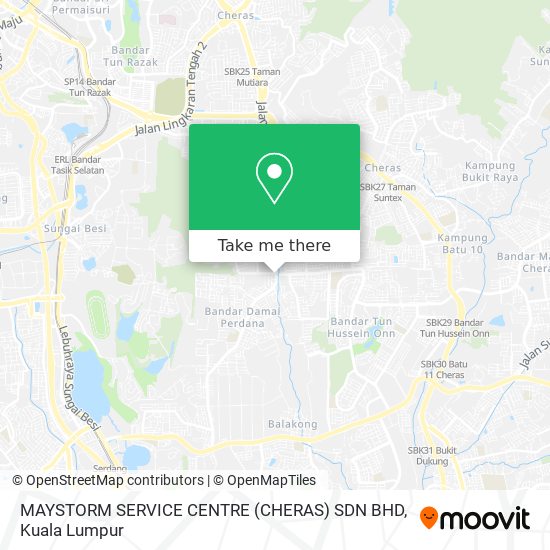 MAYSTORM SERVICE CENTRE (CHERAS) SDN BHD map