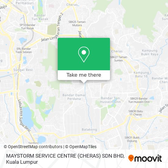 Peta MAYSTORM SERVICE CENTRE (CHERAS) SDN BHD