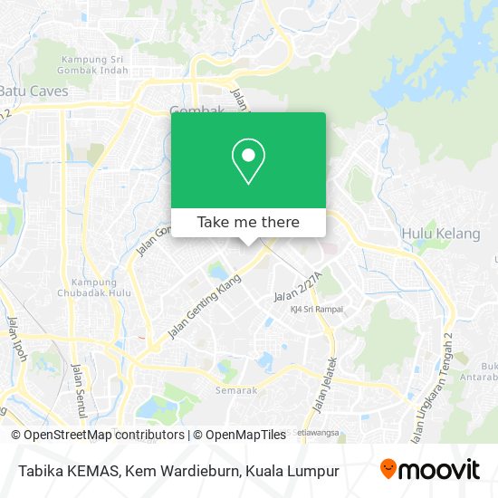 Tabika KEMAS, Kem Wardieburn map
