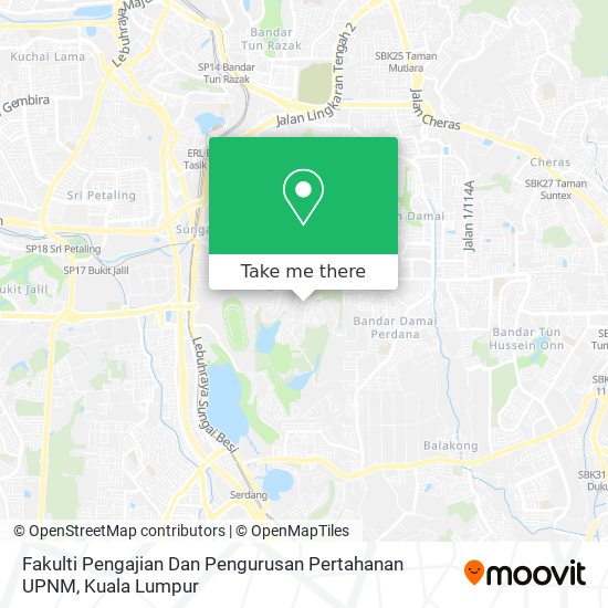 Fakulti Pengajian Dan Pengurusan Pertahanan UPNM map