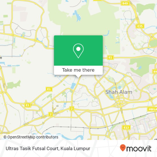 Ultras Tasik Futsal Court map